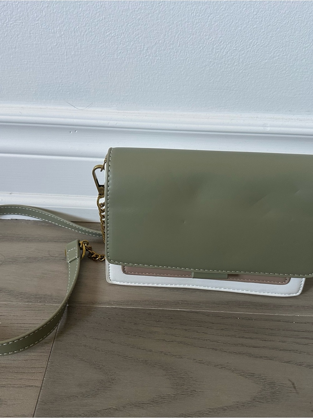 Olive Green Crossbody Shoulder Bag - Unbranded